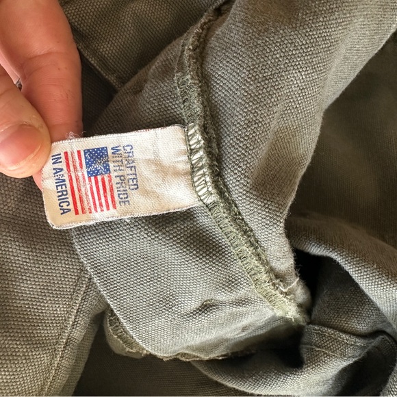 Vintage GUNG HO Fatigue Pants Cotton 38/30 OD Green Heavyweight made in USA - Picture 9 of 12